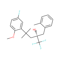 COc1ccc(F)cc1C(C)(C)C[C@@](O)(Cc1ccccc1C)C(F)(F)F ZINC000028862266