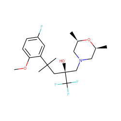 COc1ccc(F)cc1C(C)(C)C[C@](O)(CN1C[C@H](C)O[C@H](C)C1)C(F)(F)F ZINC000034802050