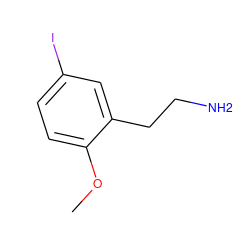 COc1ccc(I)cc1CCN ZINC000013864192