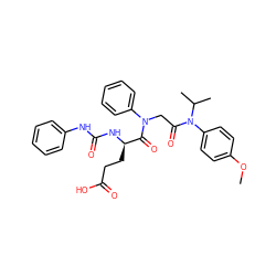 COc1ccc(N(C(=O)CN(C(=O)[C@@H](CCC(=O)O)NC(=O)Nc2ccccc2)c2ccccc2)C(C)C)cc1 ZINC000003946544