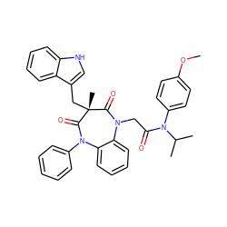 COc1ccc(N(C(=O)CN2C(=O)[C@@](C)(Cc3c[nH]c4ccccc34)C(=O)N(c3ccccc3)c3ccccc32)C(C)C)cc1 ZINC000026580135