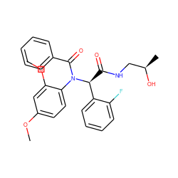 COc1ccc(N(C(=O)c2ccccc2)[C@@H](C(=O)NC[C@@H](C)O)c2ccccc2F)c(OC)c1 ZINC000040394691