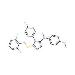 COc1ccc(N(C)c2cnc(SCc3c(F)cccc3F)n2-c2ccc(F)cc2)cc1 ZINC001772654089