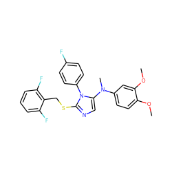 COc1ccc(N(C)c2cnc(SCc3c(F)cccc3F)n2-c2ccc(F)cc2)cc1OC ZINC001772628351