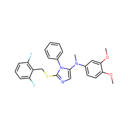 COc1ccc(N(C)c2cnc(SCc3c(F)cccc3F)n2-c2ccccc2)cc1OC ZINC001772624202