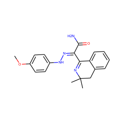 COc1ccc(N/N=C(/C(N)=O)C2=NC(C)(C)Cc3ccccc32)cc1 ZINC000013142536