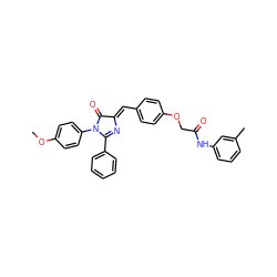 COc1ccc(N2C(=O)/C(=C/c3ccc(OCC(=O)Nc4cccc(C)c4)cc3)N=C2c2ccccc2)cc1 ZINC000473115920