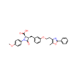 COc1ccc(N2C(=O)[C@H](Cc3cccc(OCCc4nc(-c5ccccc5)oc4C)c3)[C@@H]2C(=O)O)cc1 ZINC000029126123