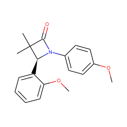 COc1ccc(N2C(=O)C(C)(C)[C@@H]2c2ccccc2OC)cc1 ZINC000169324238