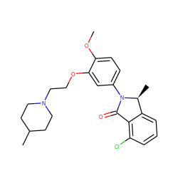 COc1ccc(N2C(=O)c3c(Cl)cccc3[C@@H]2C)cc1OCCN1CCC(C)CC1 ZINC000028819764