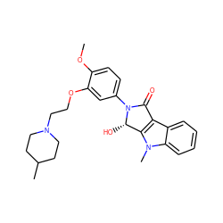 COc1ccc(N2C(=O)c3c(n(C)c4ccccc34)[C@@H]2O)cc1OCCN1CCC(C)CC1 ZINC000028818848