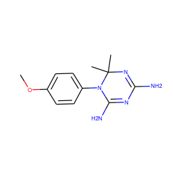 COc1ccc(N2C(N)=NC(N)=NC2(C)C)cc1 ZINC000001842830