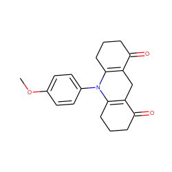 COc1ccc(N2C3=C(CC4=C2CCCC4=O)C(=O)CCC3)cc1 ZINC000000970181