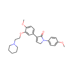 COc1ccc(N2CC=C(c3ccc(OC)c(OCCN4CCCCC4)c3)C2=O)cc1 ZINC000003987180