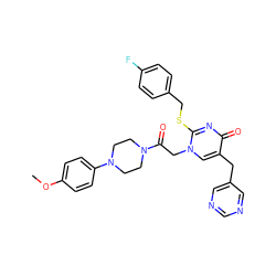 COc1ccc(N2CCN(C(=O)Cn3cc(Cc4cncnc4)c(=O)nc3SCc3ccc(F)cc3)CC2)cc1 ZINC000029561569