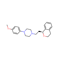 COc1ccc(N2CCN(CC[C@@H]3OCCc4ccccc43)CC2)cc1 ZINC000004618051