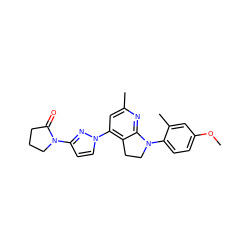 COc1ccc(N2CCc3c(-n4ccc(N5CCCC5=O)n4)cc(C)nc32)c(C)c1 ZINC000040865533