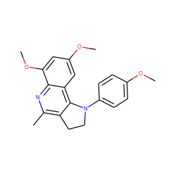 COc1ccc(N2CCc3c(C)nc4c(OC)cc(OC)cc4c32)cc1 ZINC000004050982