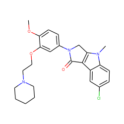 COc1ccc(N2Cc3c(c4cc(Cl)ccc4n3C)C2=O)cc1OCCN1CCCCC1 ZINC000003987588