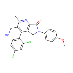 COc1ccc(N2Cc3c(nc(C)c(CN)c3-c3ccc(Cl)cc3Cl)C2=O)cc1 ZINC000034804221