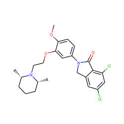 COc1ccc(N2Cc3cc(Cl)cc(Cl)c3C2=O)cc1OCCN1[C@@H](C)CCC[C@H]1C ZINC000028819848