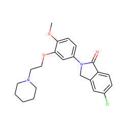 COc1ccc(N2Cc3cc(Cl)ccc3C2=O)cc1OCCN1CCCCC1 ZINC000028819737