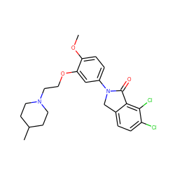 COc1ccc(N2Cc3ccc(Cl)c(Cl)c3C2=O)cc1OCCN1CCC(C)CC1 ZINC000028819803