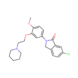 COc1ccc(N2Cc3ccc(Cl)cc3C2=O)cc1OCCN1CCCCC1 ZINC000028819739