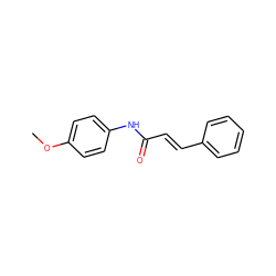 COc1ccc(NC(=O)/C=C/c2ccccc2)cc1 ZINC000000061520