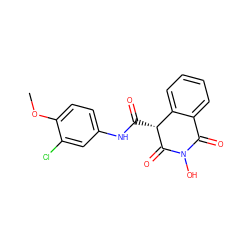 COc1ccc(NC(=O)[C@H]2C(=O)N(O)C(=O)c3ccccc32)cc1Cl ZINC000103138311