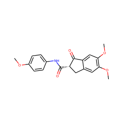 COc1ccc(NC(=O)[C@H]2Cc3cc(OC)c(OC)cc3C2=O)cc1 ZINC000473154495