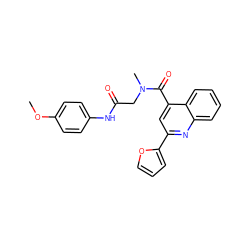 COc1ccc(NC(=O)CN(C)C(=O)c2cc(-c3ccco3)nc3ccccc23)cc1 ZINC000024749497