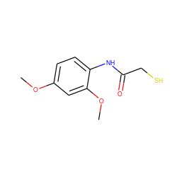 COc1ccc(NC(=O)CS)c(OC)c1 ZINC000169686438