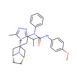 COc1ccc(NC(=O)N(CCCN2[C@H]3CC[C@@H]2C[C@H](n2c(C)nnc2C(C)C)C3)c2ccccc2)cc1 ZINC000101446673