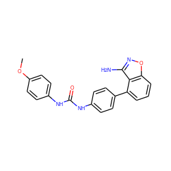 COc1ccc(NC(=O)Nc2ccc(-c3cccc4onc(N)c34)cc2)cc1 ZINC000014975385