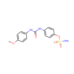 COc1ccc(NC(=O)Nc2ccc(OS(N)(=O)=O)cc2)cc1 ZINC000084669521
