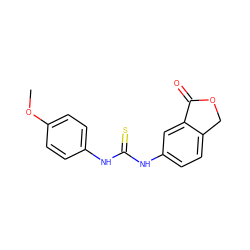 COc1ccc(NC(=S)Nc2ccc3c(c2)C(=O)OC3)cc1 ZINC000000171159