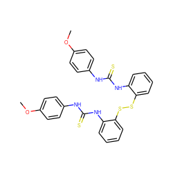 COc1ccc(NC(=S)Nc2ccccc2SSc2ccccc2NC(=S)Nc2ccc(OC)cc2)cc1 ZINC000473155277