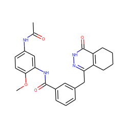 COc1ccc(NC(C)=O)cc1NC(=O)c1cccc(Cc2n[nH]c(=O)c3c2CCCC3)c1 ZINC000167443268