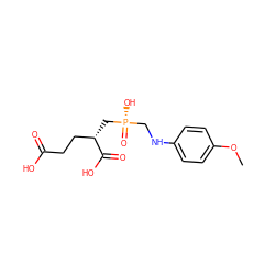 COc1ccc(NC[P@](=O)(O)C[C@@H](CCC(=O)O)C(=O)O)cc1 ZINC000002022569