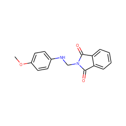 COc1ccc(NCN2C(=O)c3ccccc3C2=O)cc1 ZINC000000055173