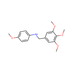 COc1ccc(NCc2cc(OC)c(OC)c(OC)c2)cc1 ZINC000001511311