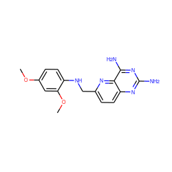 COc1ccc(NCc2ccc3nc(N)nc(N)c3n2)c(OC)c1 ZINC000003814908