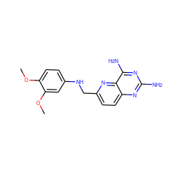 COc1ccc(NCc2ccc3nc(N)nc(N)c3n2)cc1OC ZINC000003814911