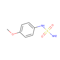 COc1ccc(NS(N)(=O)=O)cc1 ZINC000013488096