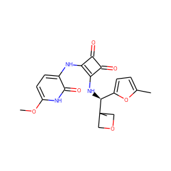 COc1ccc(Nc2c(N[C@@H](c3ccc(C)o3)C3(C)COC3)c(=O)c2=O)c(=O)[nH]1 ZINC000207353822