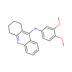 COc1ccc(Nc2c3c(nc4ccccc24)CCCC3)cc1OC ZINC000004922281