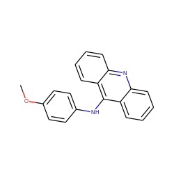 COc1ccc(Nc2c3ccccc3nc3ccccc23)cc1 ZINC000003877669
