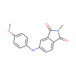 COc1ccc(Nc2ccc3c(c2)C(=O)N(C)C3=O)cc1 ZINC000045366670