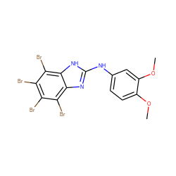 COc1ccc(Nc2nc3c(Br)c(Br)c(Br)c(Br)c3[nH]2)cc1OC ZINC000143523686